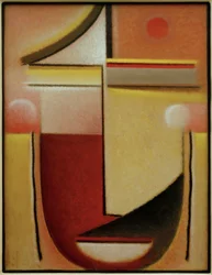 Abstract Head: Red-White-Gold